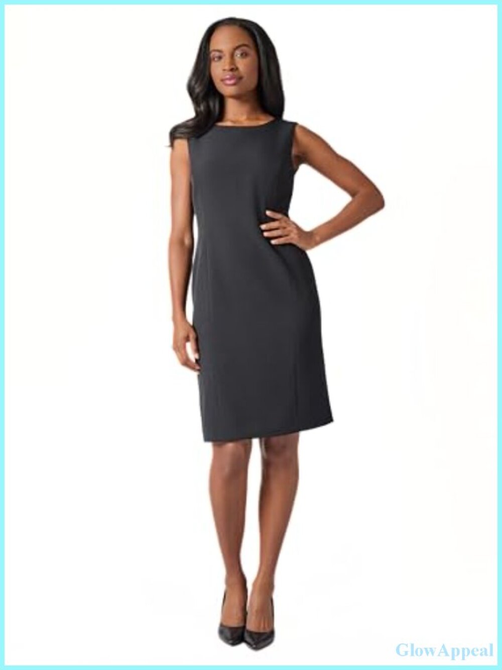Sleeveless Sheath Dress Stretch Crepe Business Church